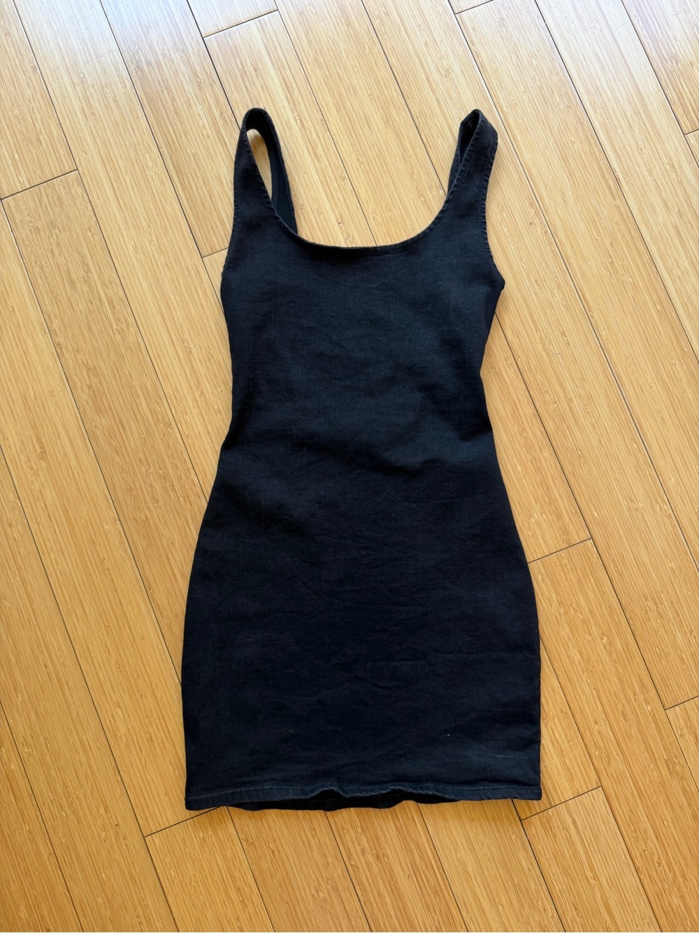 Zara Washed Black Denim Mini Dress